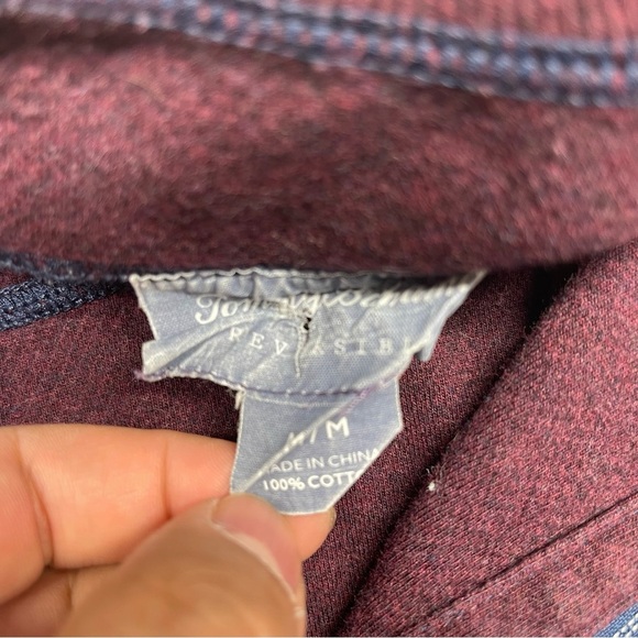 Tommy Bahama Men’s Reversible Pullover 1/4 ZipUp Sweater Blue/Maroon Size Medium - Picture 10 of 11